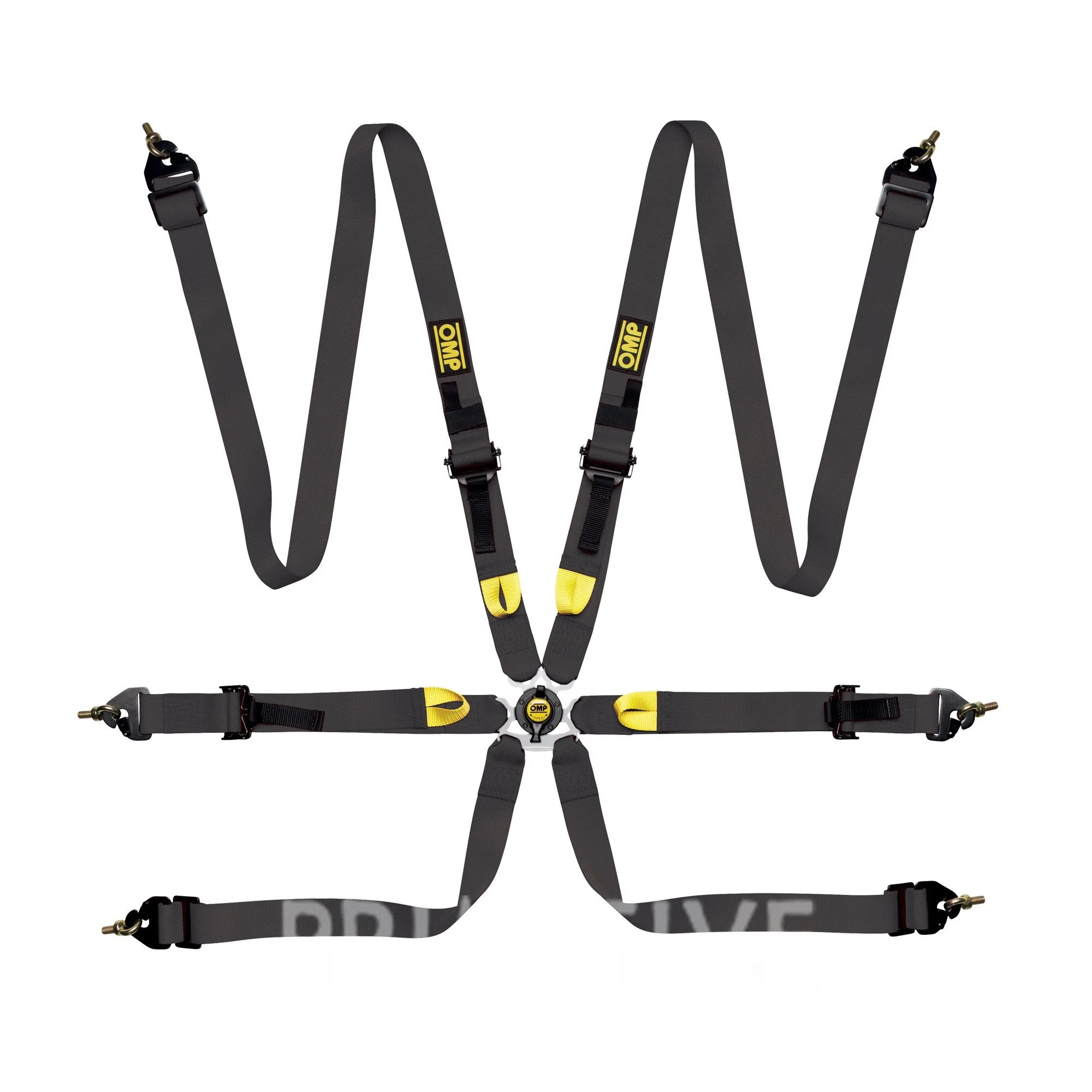 OMP FIRST 2 Sedan 2x2 FIA Enduro Harness, Pull Up Black