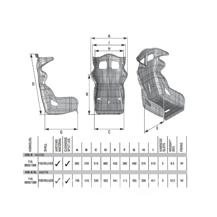 omp-hte-r-xl-fiberglass-racing-seat - Image 2